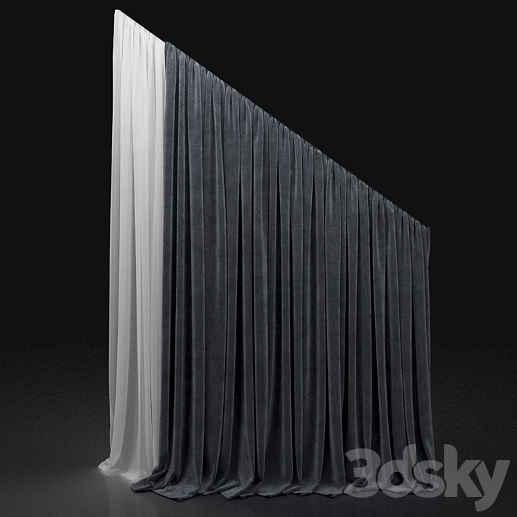 Curtain 256 3DS Max - thumbnail 1