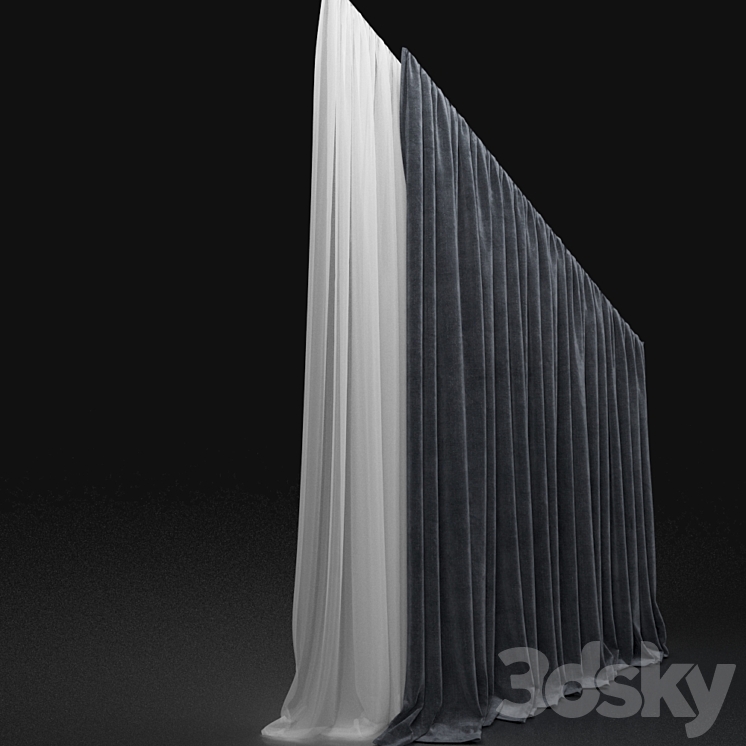 Curtain 256 3DS Max - thumbnail 2