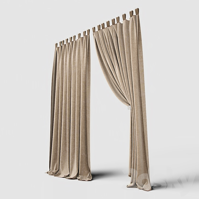 Curtain 28 3DS Max Model - thumbnail 2