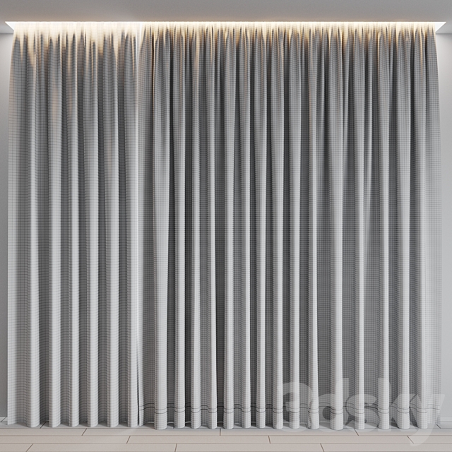 Curtain 3 3DS Max Model - thumbnail 2