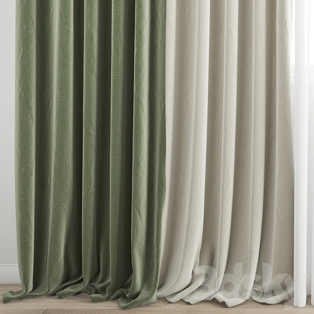 Curtain 300 3DS Max Model - thumbnail 2