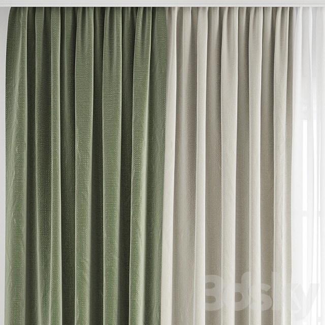 Curtain 300 3DS Max Model - thumbnail 4