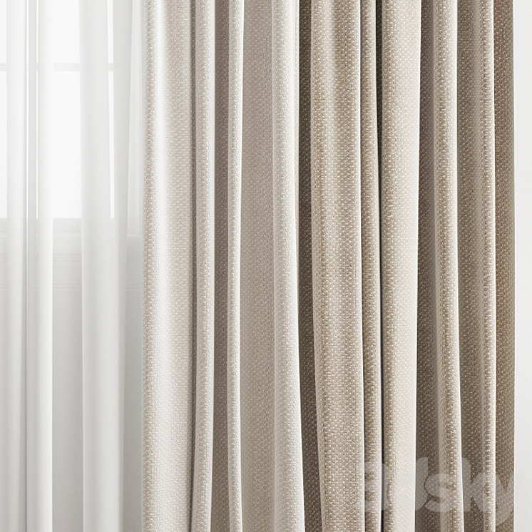 Curtain 304 3DS Max - thumbnail 2