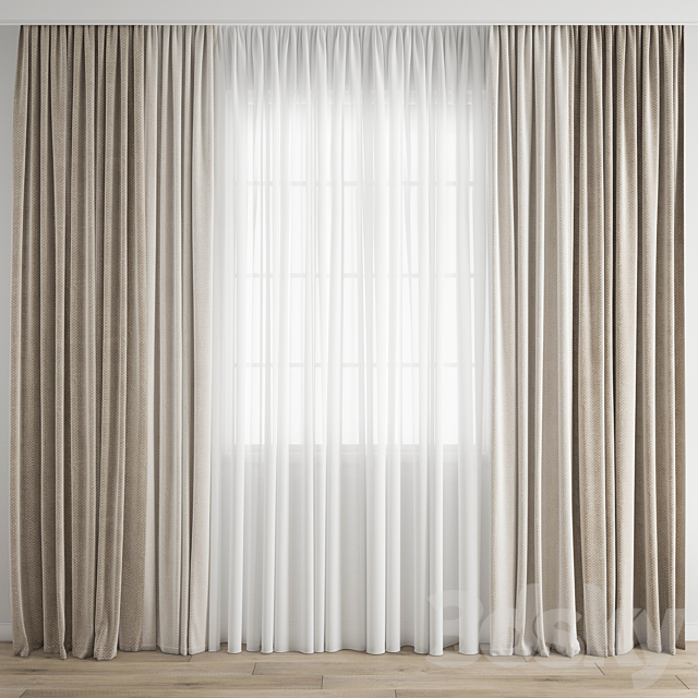 Curtain 304 3DS Max Model - thumbnail 1