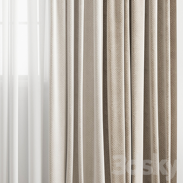 Curtain 304 3DS Max Model - thumbnail 2