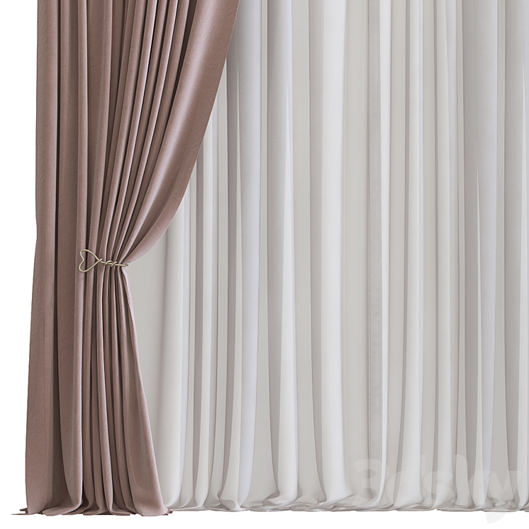 Curtain #324 3DS Max Model - thumbnail 2