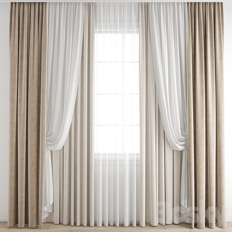 Curtain 329 3DS Max Model - thumbnail 1