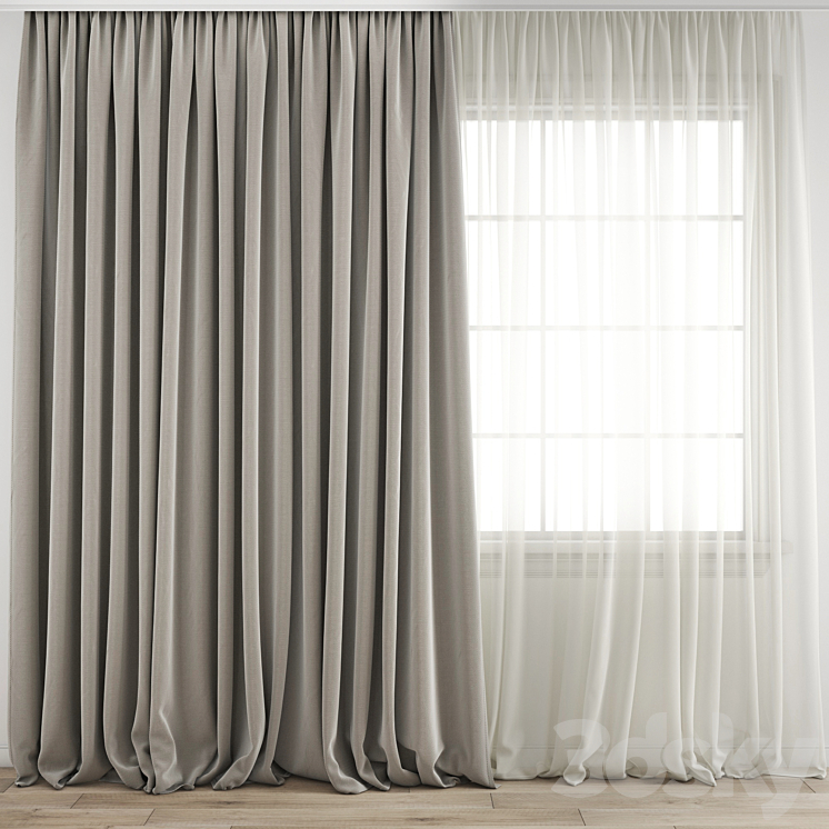 Curtain 331 3DS Max Model - thumbnail 1