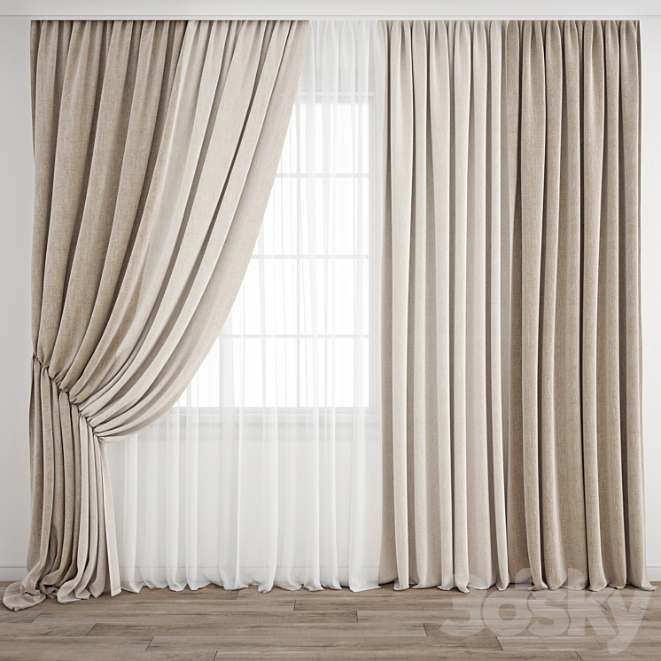 Curtain 336 3DS Max Model - thumbnail 1