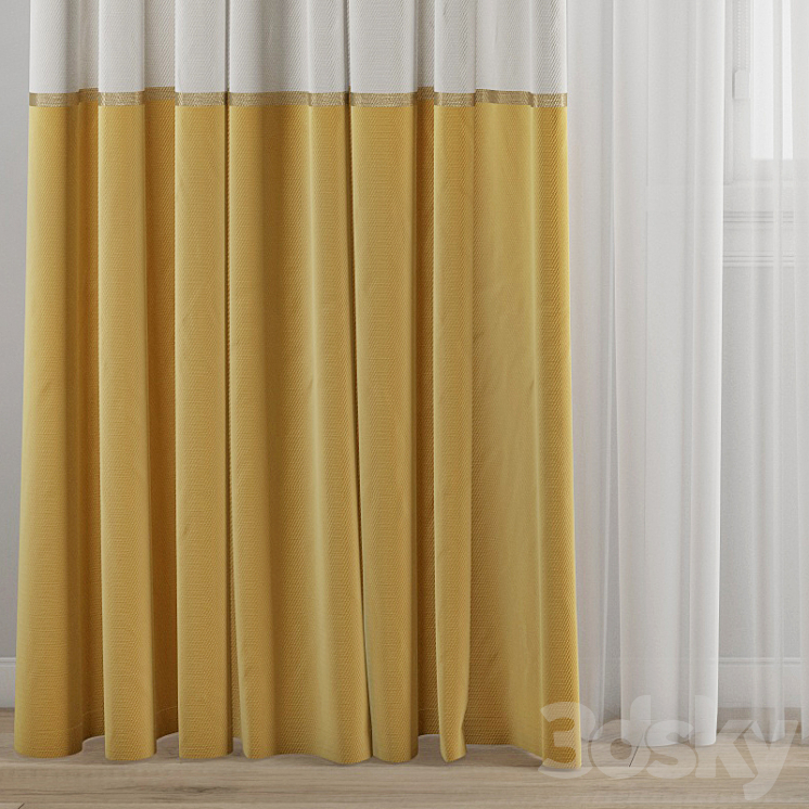 Curtain 338 3DS Max Model - thumbnail 2