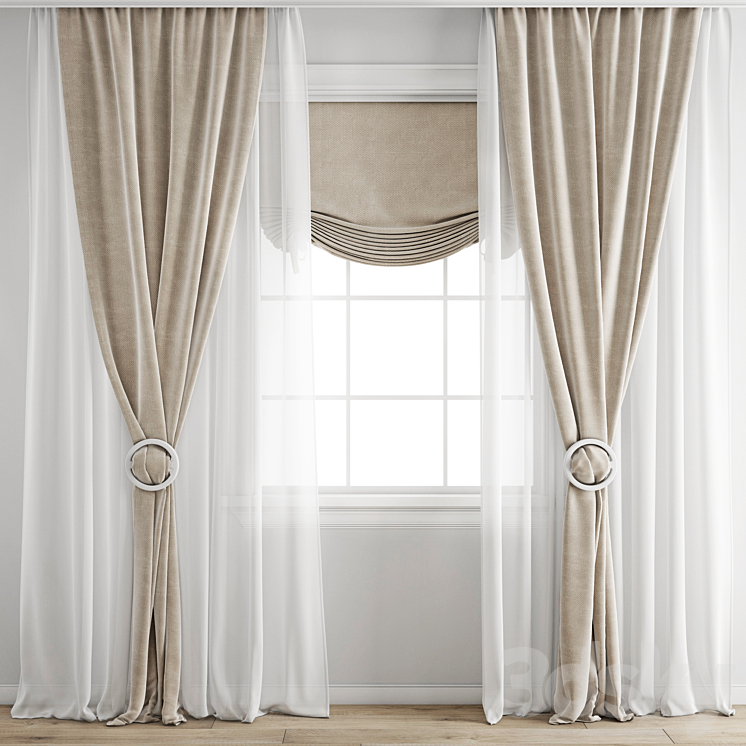 Curtain 343 3DS Max Model - thumbnail 1