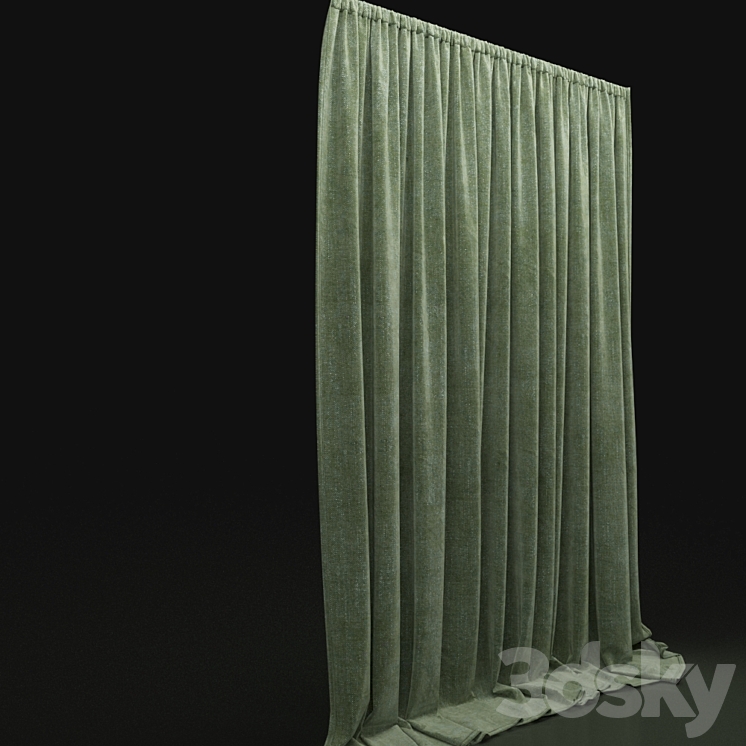 Curtain 343 3DS Max - thumbnail 2