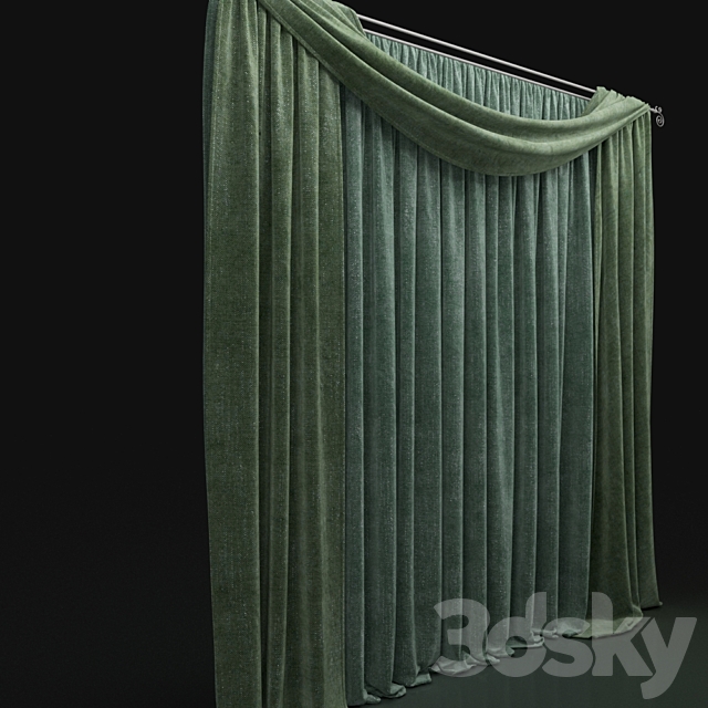 Curtain 363 3DS Max Model - thumbnail 2