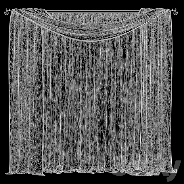 Curtain 363 3DS Max Model - thumbnail 4