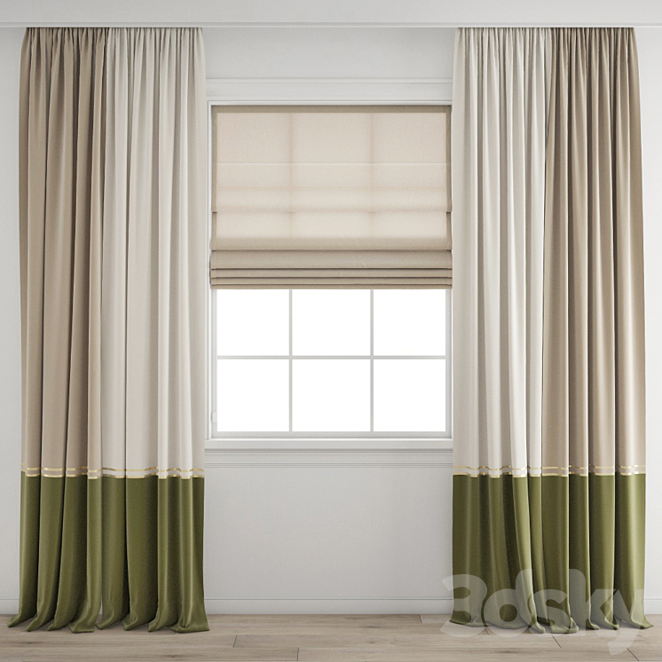 Curtain 370 3DS Max - thumbnail 1