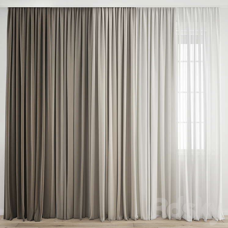 Curtain 375 3DS Max - thumbnail 1