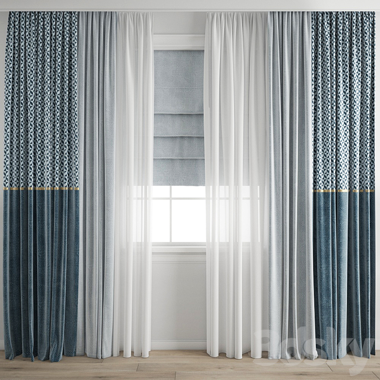 Curtain 384 3DS Max - thumbnail 1