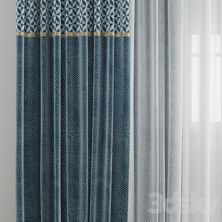 Curtain 384 3DS Max - thumbnail 2