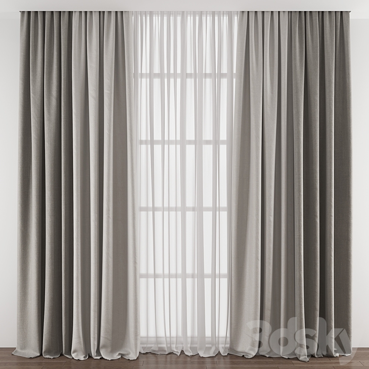 Curtain 384 3DS Max - thumbnail 1