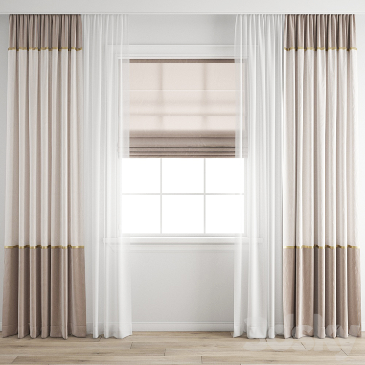 Curtain 389 3DS Max - thumbnail 1