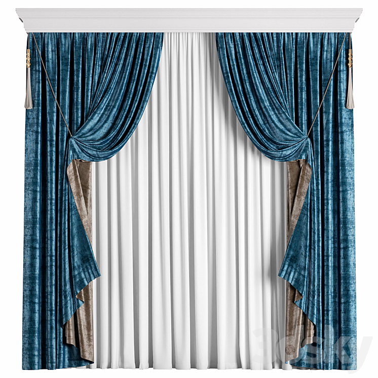 Curtain 3DS Max Model - thumbnail 1