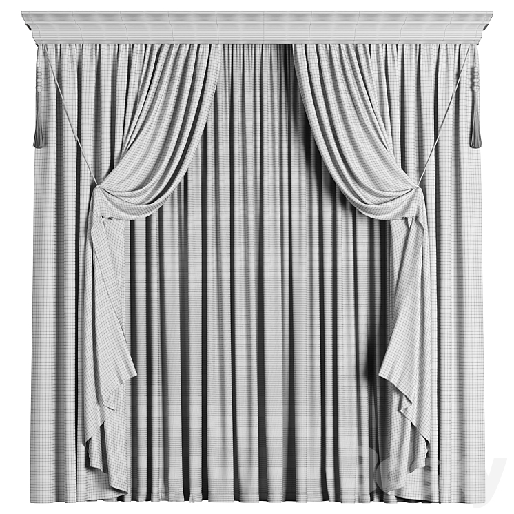 Curtain 3DS Max Model - thumbnail 2