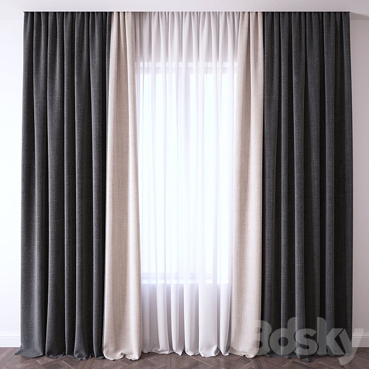 Curtain 3DS Max - thumbnail 1