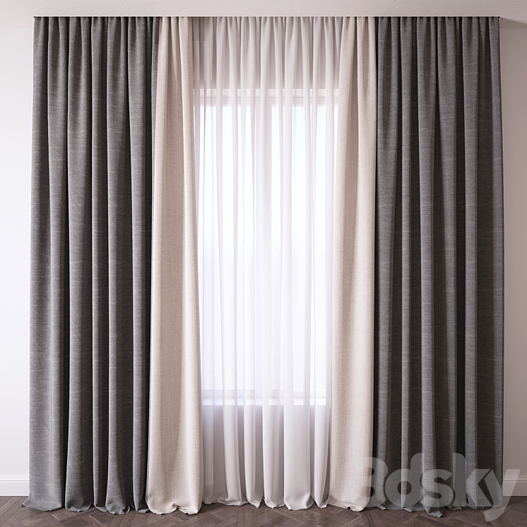 Curtain 3DS Max - thumbnail 1