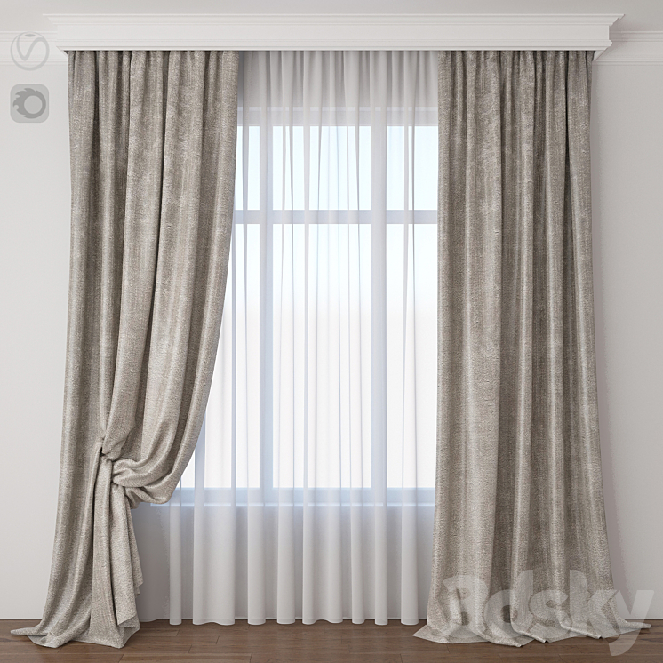 Curtain 3DS Max - thumbnail 1