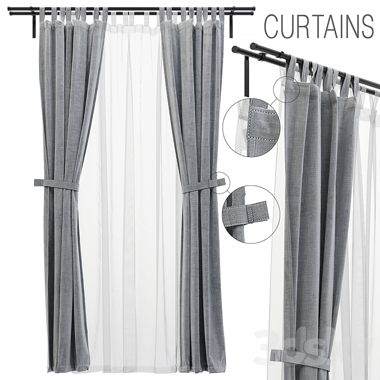 Curtain 3DS Max - thumbnail 1