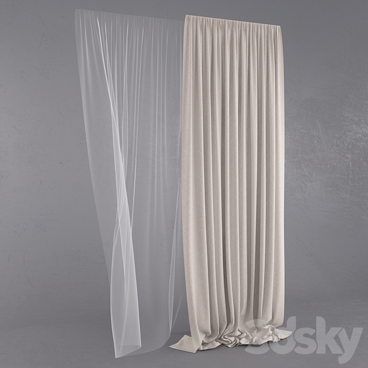 curtain 3DS Max - thumbnail 1