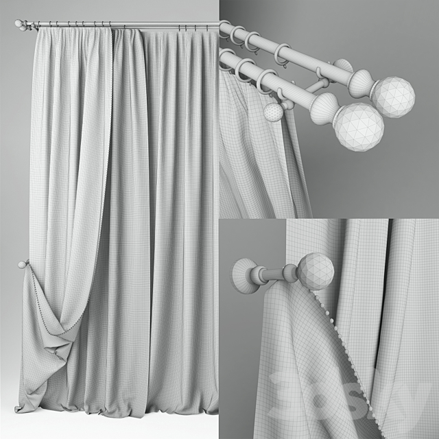 Curtain 3DS Max Model - thumbnail 3