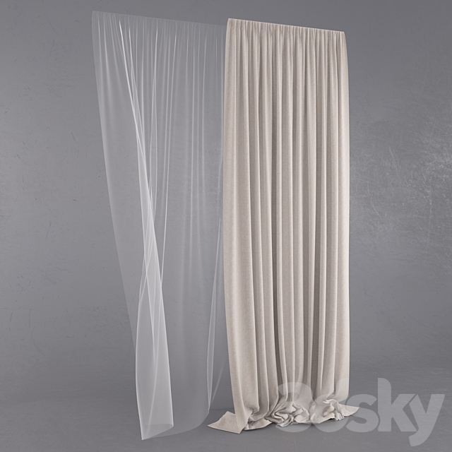 curtain 3DSMax File - thumbnail 1