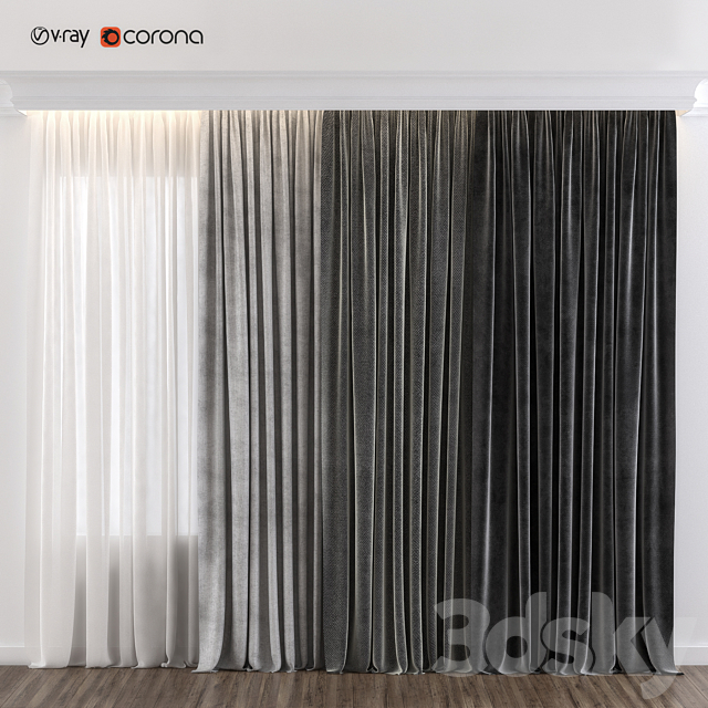 Curtain 3DSMax File - thumbnail 1