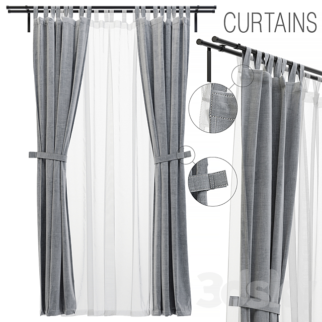 Curtain 3DSMax File - thumbnail 1