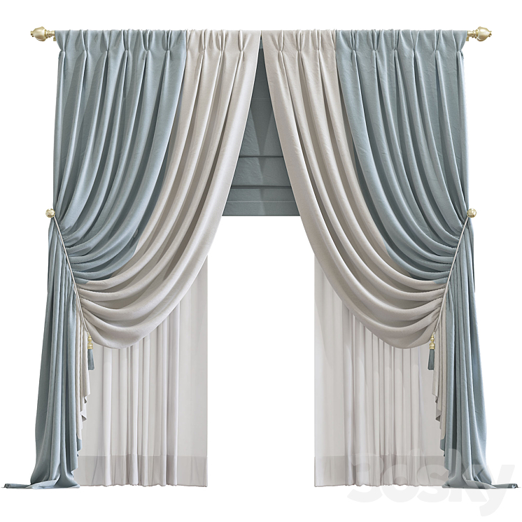 Curtain #4 3DS Max Model - thumbnail 1