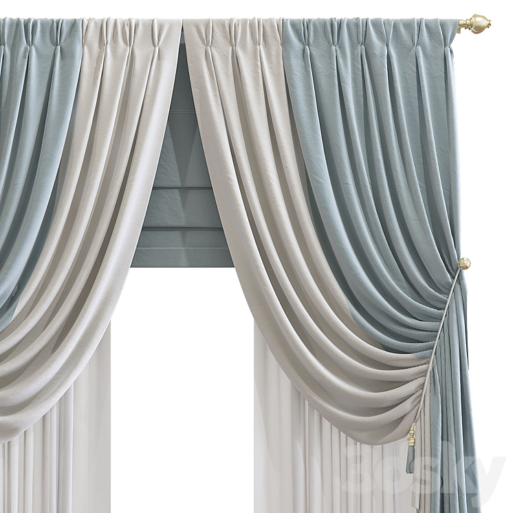 Curtain #4 3DS Max Model - thumbnail 2