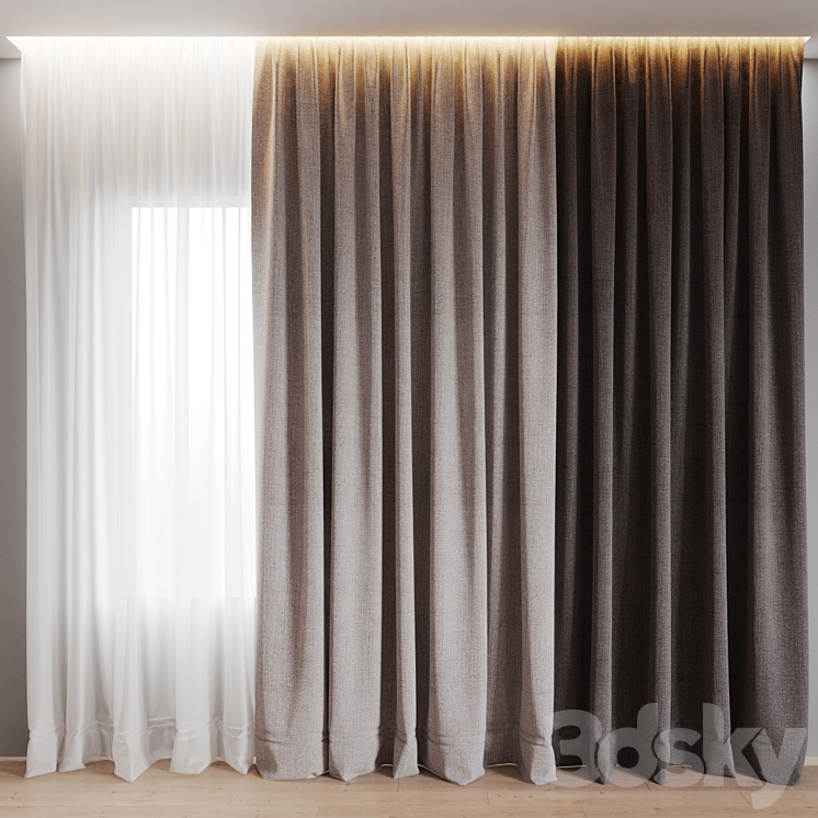 curtain 4 3DS Max - thumbnail 1