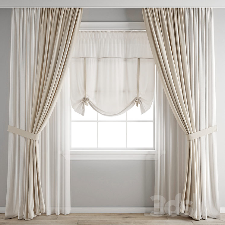 Curtain 413 3DS Max Model - thumbnail 1