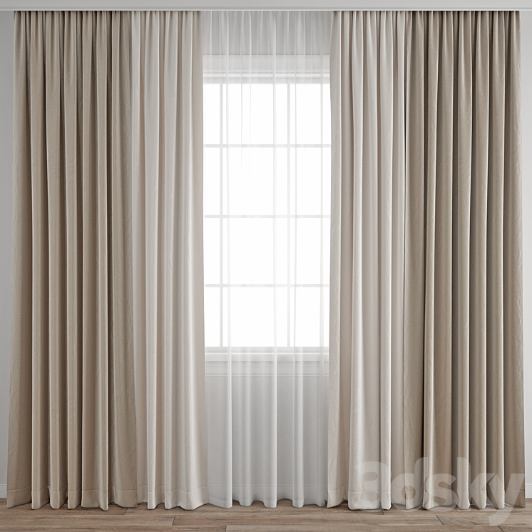 Curtain 415 3DS Max Model - thumbnail 1