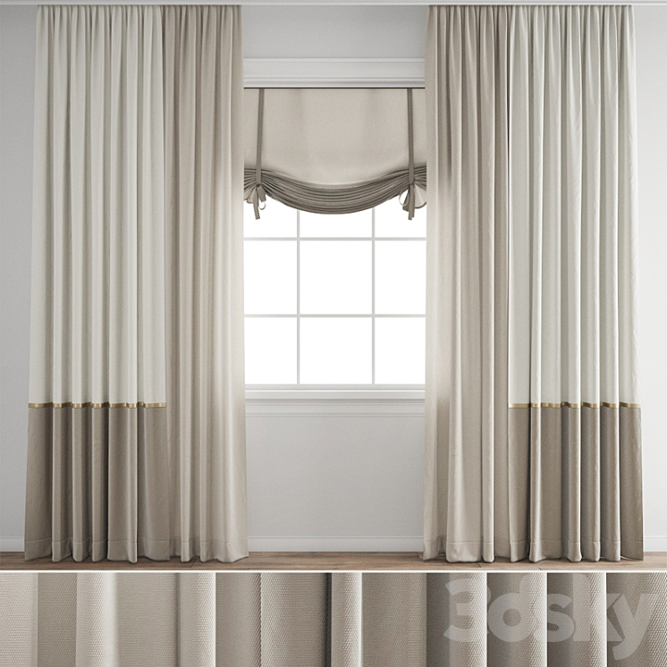 Curtain 416 3DS Max Model - thumbnail 1