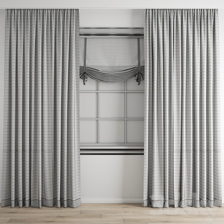 Curtain 416 3DS Max Model - thumbnail 2