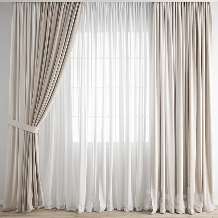 Curtain 420 3DS Max Model - thumbnail 1