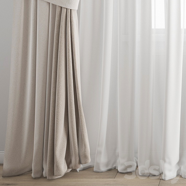 Curtain 420 3DS Max Model - thumbnail 2