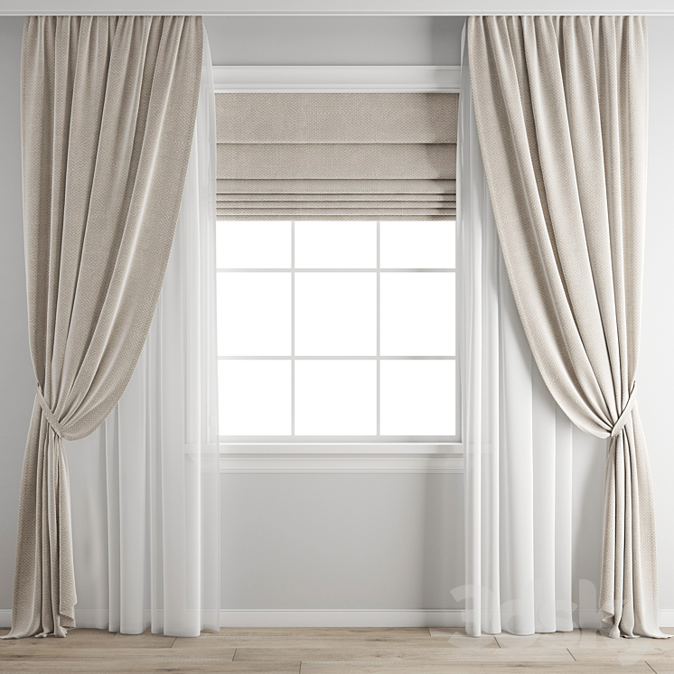 Curtain 421 3DS Max Model - thumbnail 1