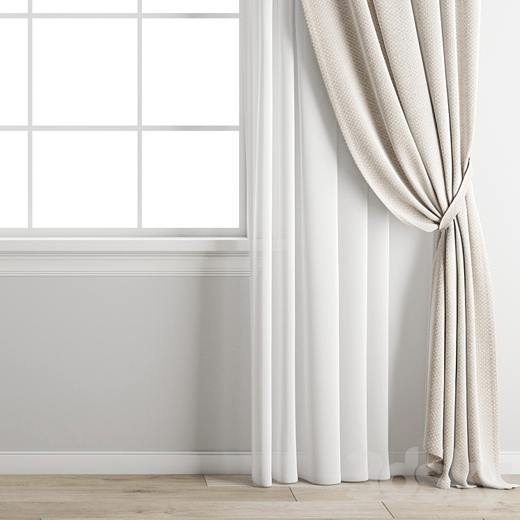 Curtain 421 3DS Max Model - thumbnail 2