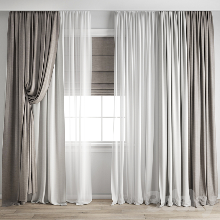 Curtain 428 3DS Max Model - thumbnail 1