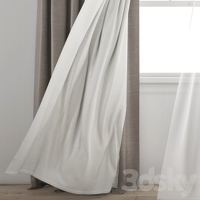 Curtain 432_Wind blowing effect 12 3DSMax File - thumbnail 3