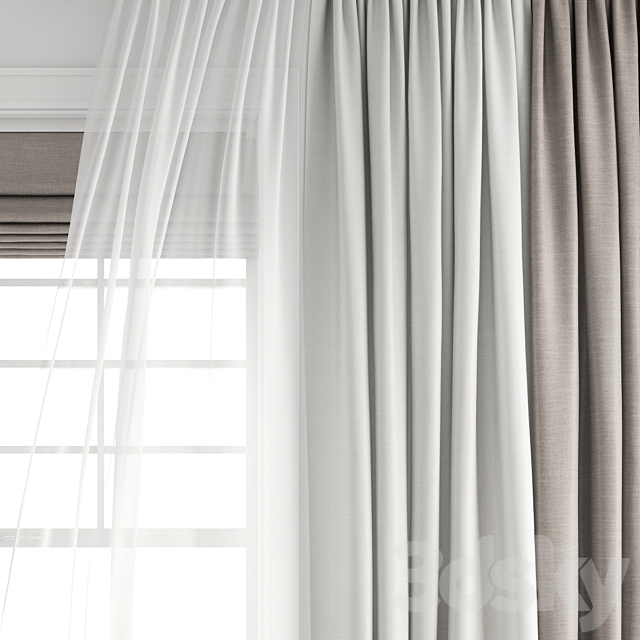 Curtain 432_Wind blowing effect 12 3DSMax File - thumbnail 5