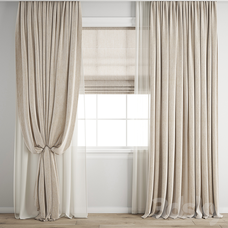 Curtain 433 3DS Max Model - thumbnail 1